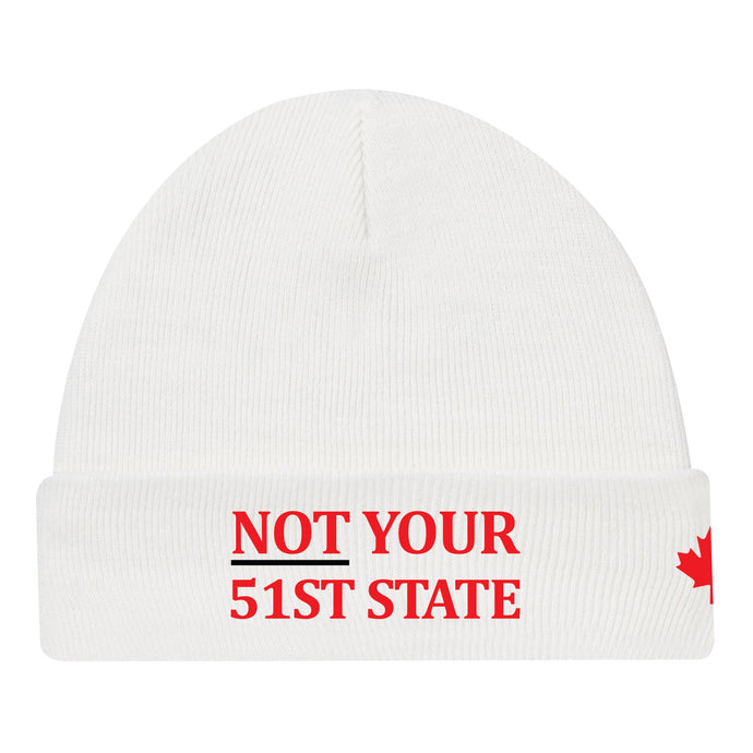 Not Your 51st State Adult Cuffed Toque, White