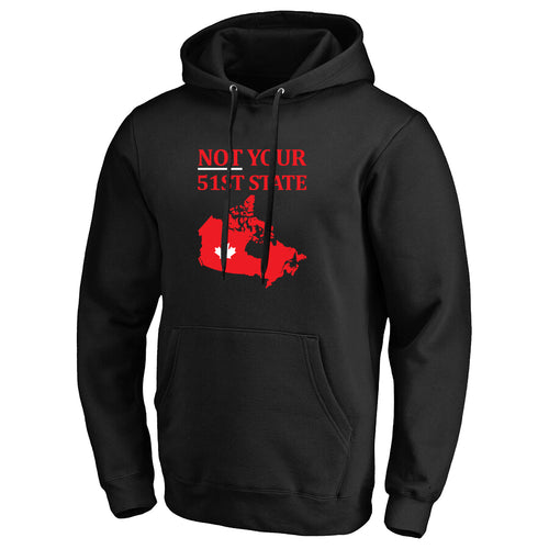 Not Your 51st State Adult Fleece Hoodie, Black