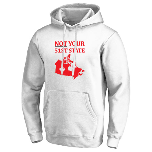 Not Your 51st State Adult Fleece Hoodie, White