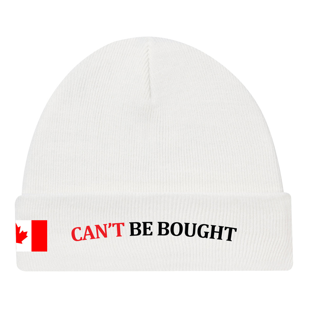 Proud Canadian Adult Cuffed Toque, White