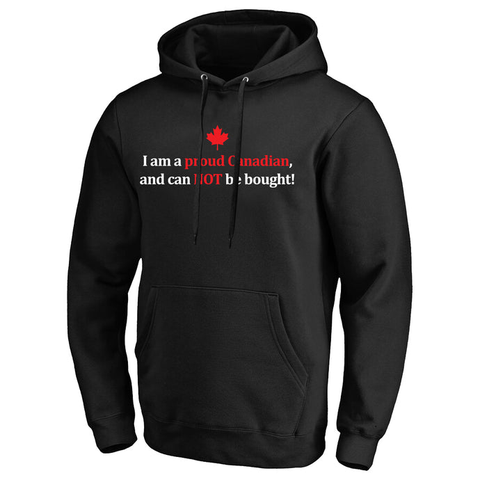 Proud Canadian Adult Fleece Hoodie, Black