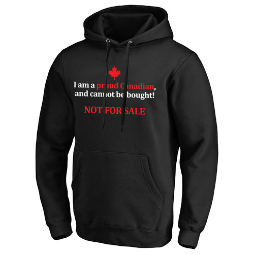 Proud Canadian Adult Fleece Hoodie, Black