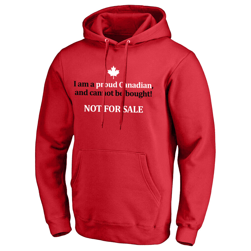 Proud Canadian Adult Fleece Hoodie, Red