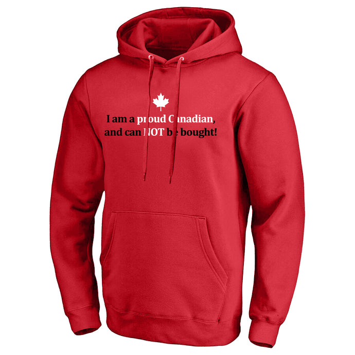 Proud Canadian Adult Fleece Hoodie, Red